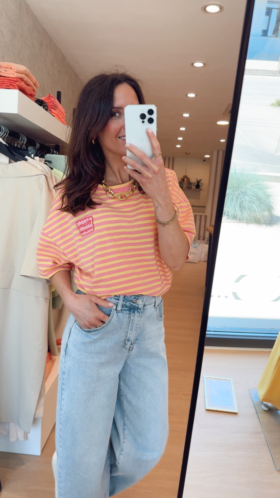 T-shirt marinière fushia Elsa