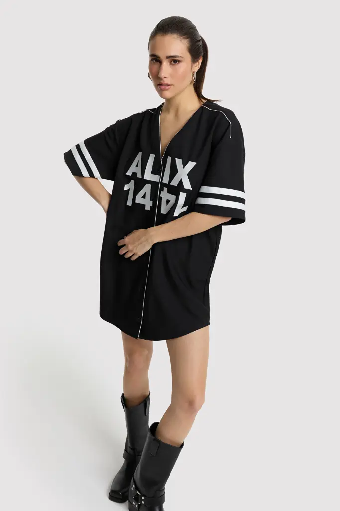 T-shirt-robe noir Alix 