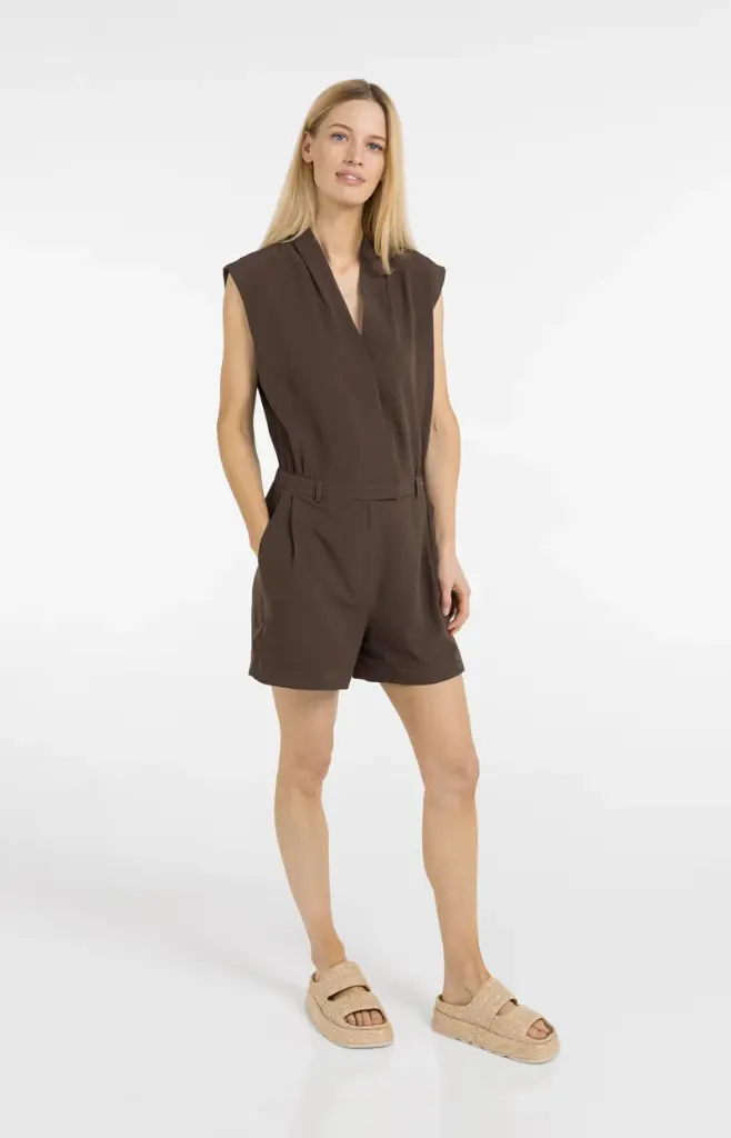 Combi-short cache-coeur taupe YAYA