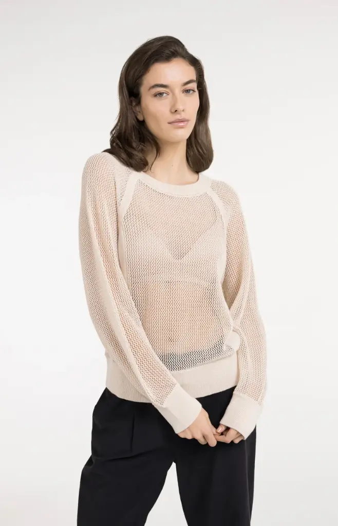 Pull en mailles Beige YAYA
