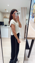 Pantalon noir jambes larges YAYA