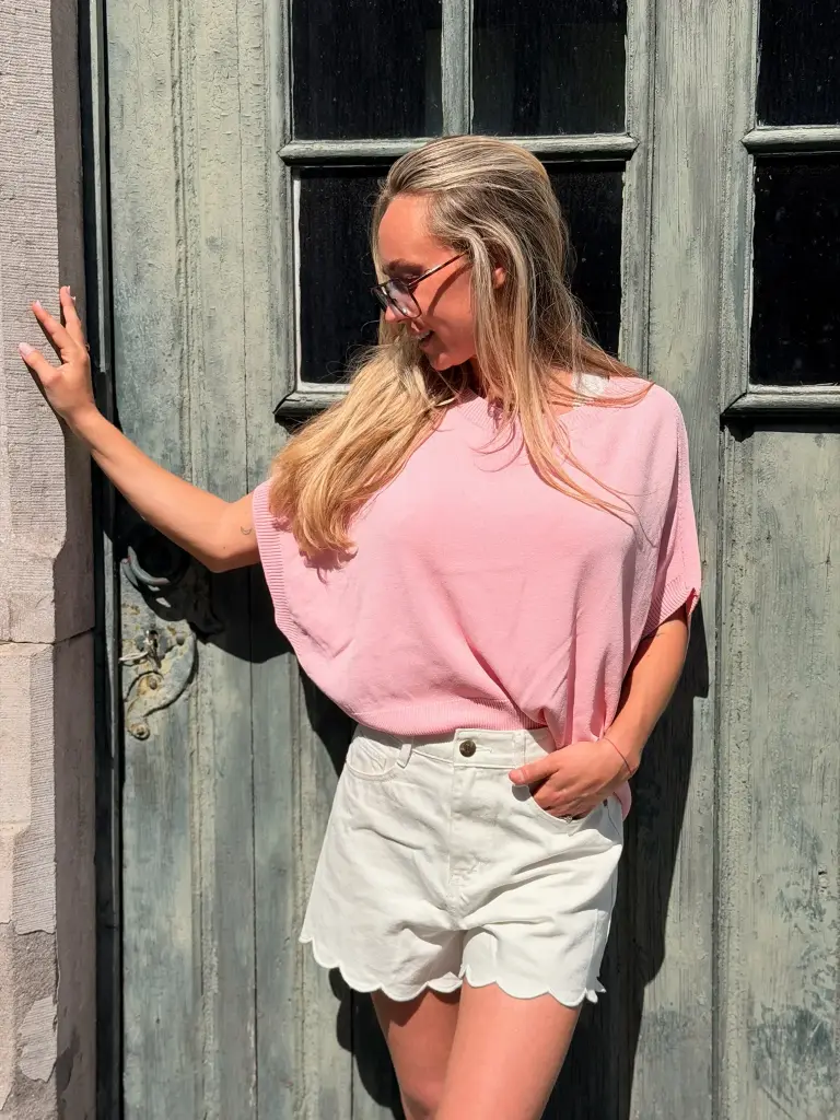 Pull rose fluide