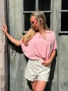 Pull rose fluide