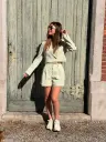 Ensemble blazer short vert 
