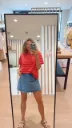 T-shirt ligné Rouge