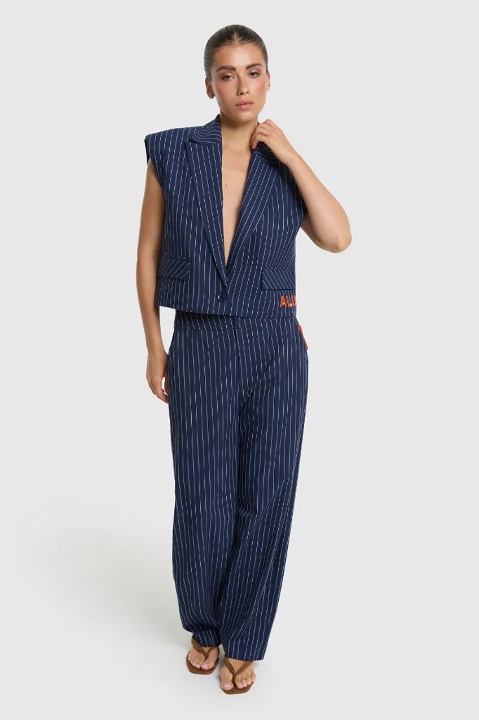 Pantalon Barrel Navy Alix