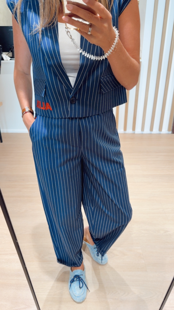 Pantalon Barrel Navy Alix (XS)