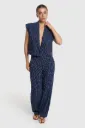 Pantalon Barrel Navy Alix