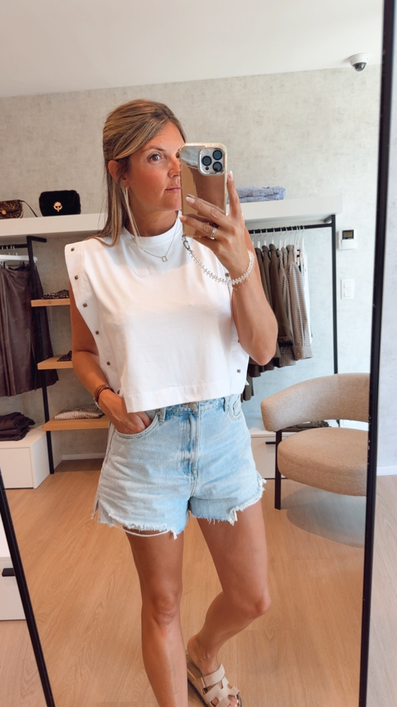 Top clou blanc