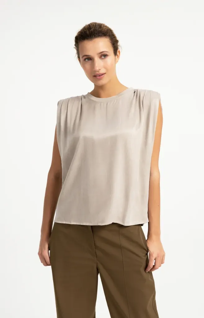 Top Cachemire gris YAYA