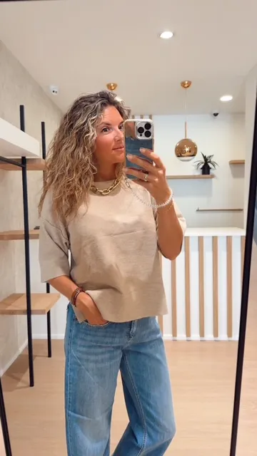 T-shirt oversize en mailles YAYA