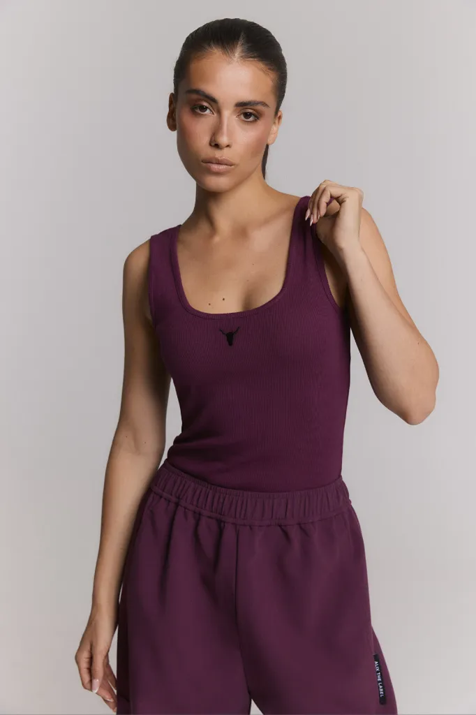 Top aubergine Alix