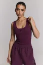 Top aubergine Alix