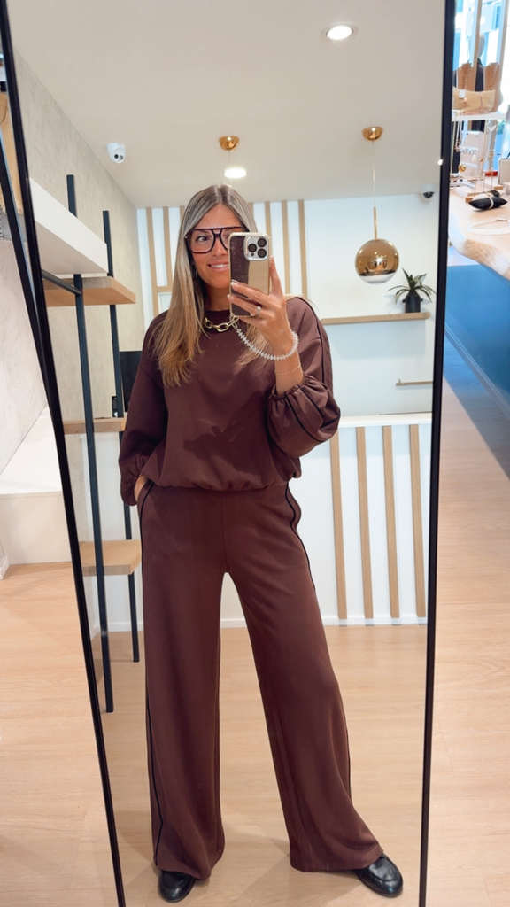 Pantalon jog chocolat Alix