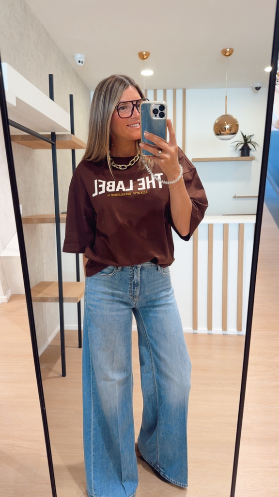 T-shirt oversize chocolat Alix