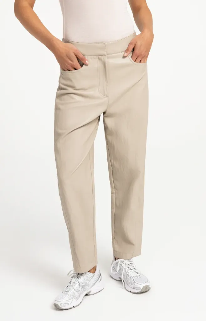 Pantalon simili beige YAYA