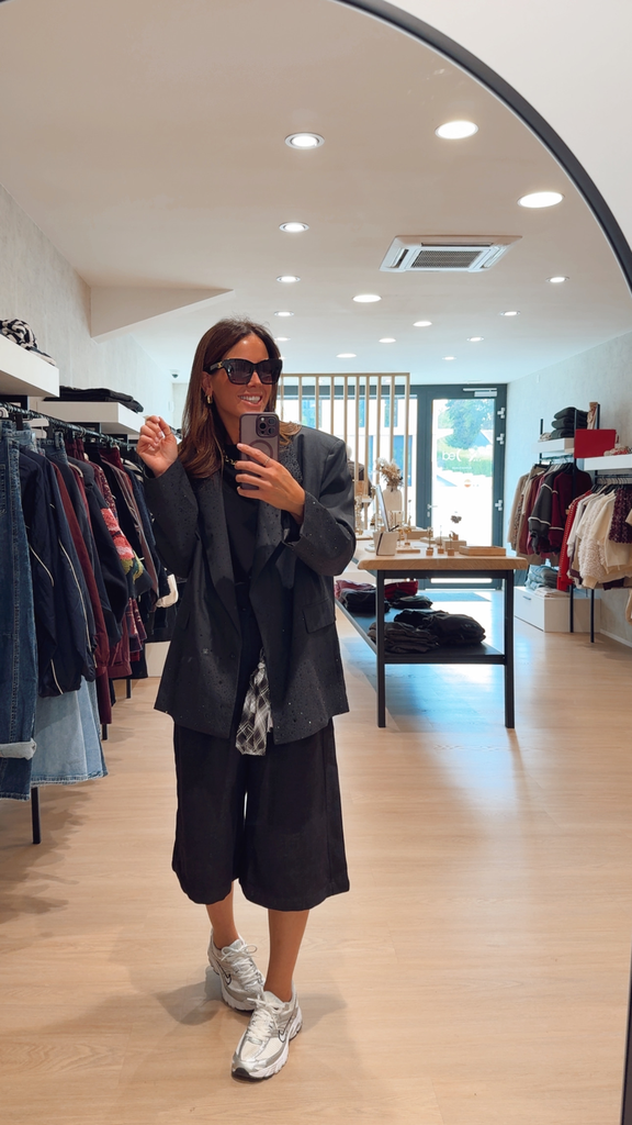Blazer gris strass (L)