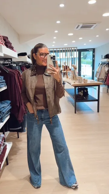 Veste s/manche coffee