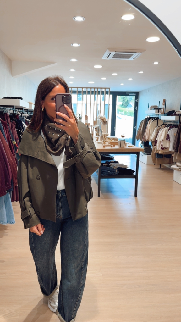 Trench coats kaki