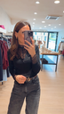 Top en maille & dentelle noir