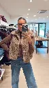 Veste s/manche léopard