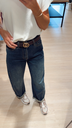 Jeans barrel délavé