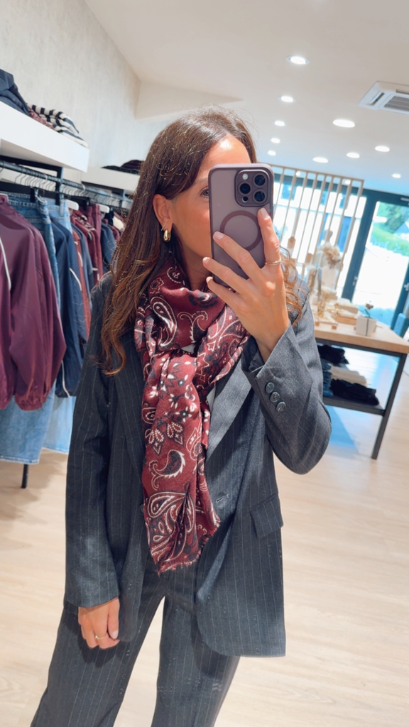 Foulard bandana bordeaux