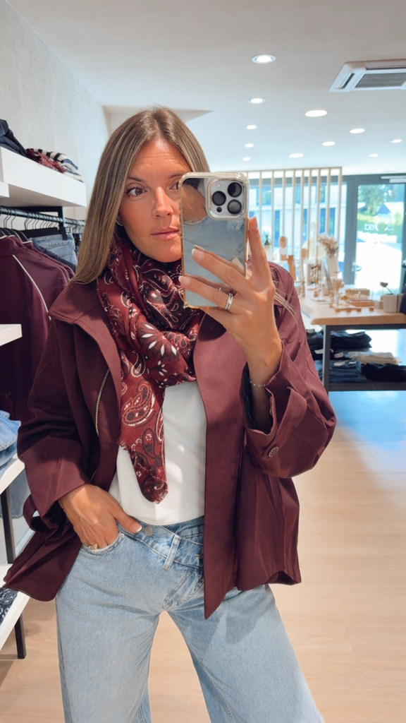 Foulard bandana bordeaux