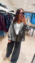 Blazer gris fine ligne