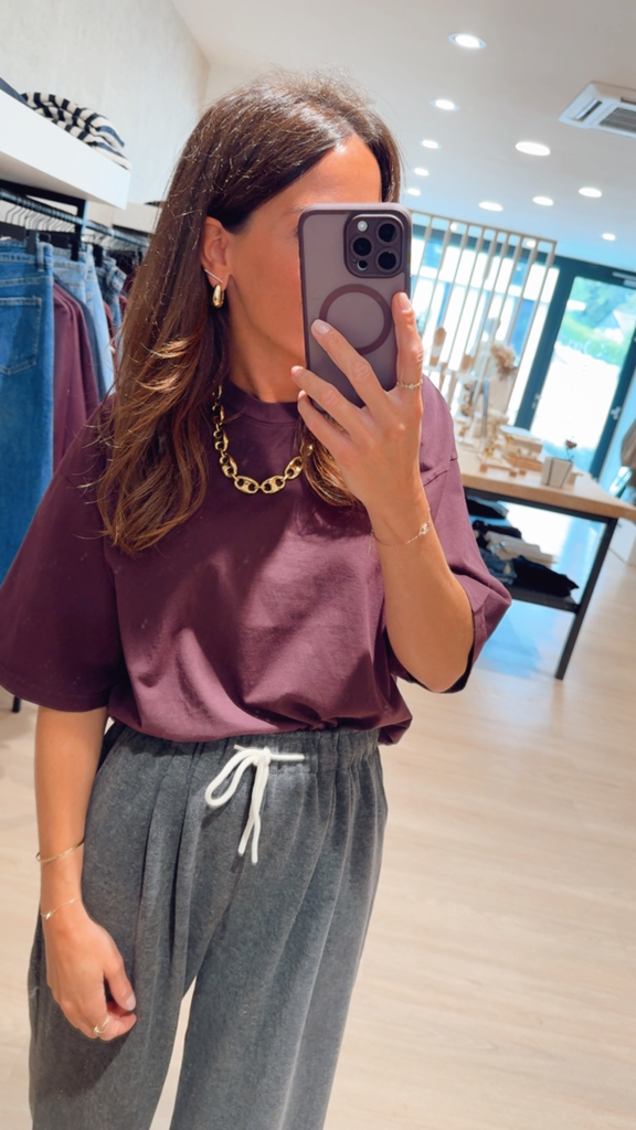 T-shirt basic bordeaux