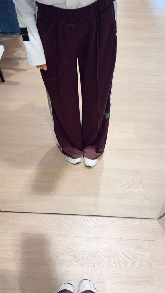 Pantalon track aubergine