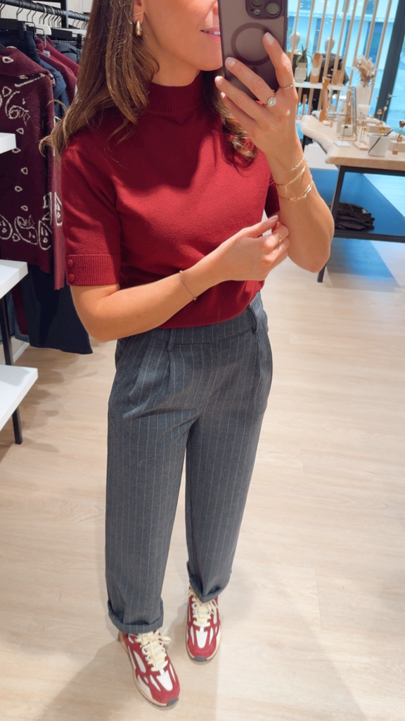 Pull col roulé m/courte