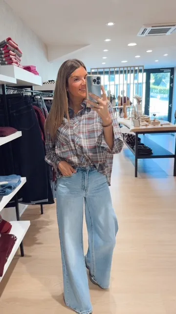 Chemise carreaux gris
