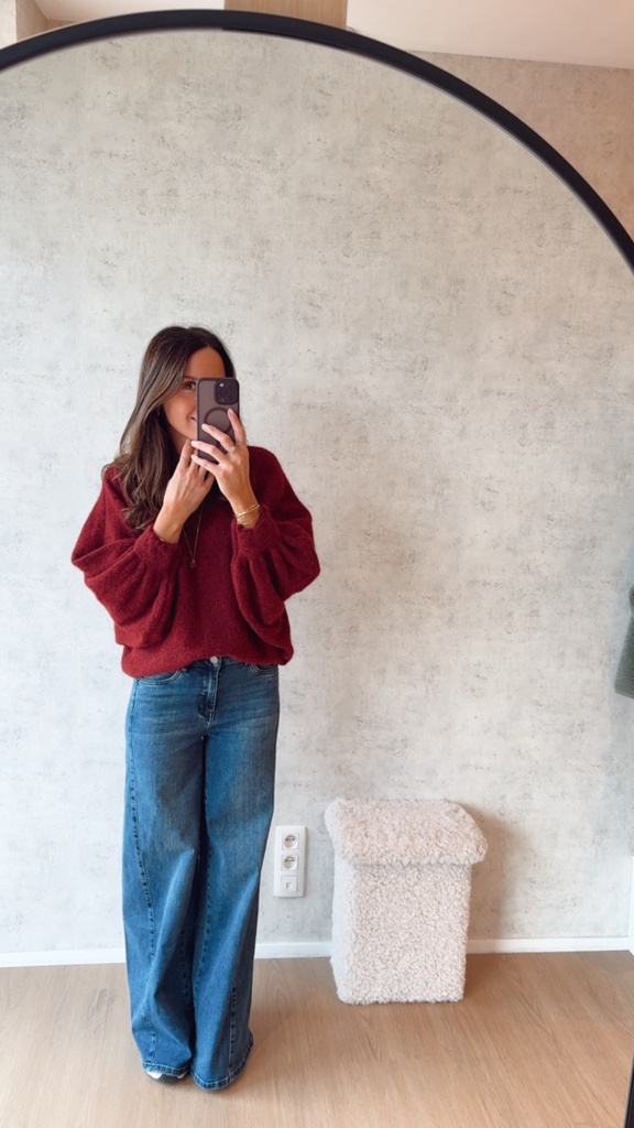 Pull Ballon bordeaux