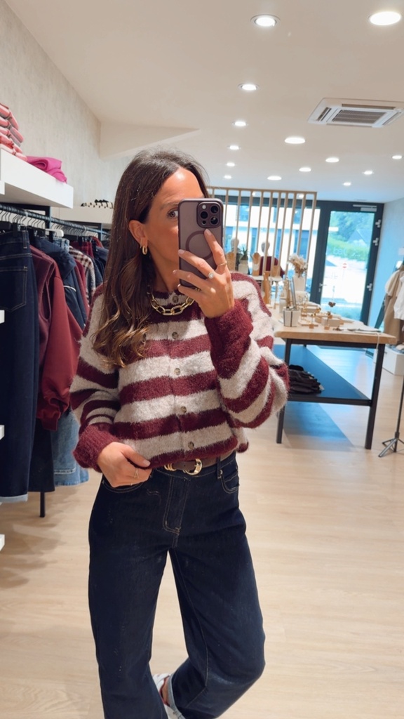 Gilet bouton ligné