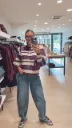 Pull ligné écru violet bordeaux