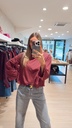 Blouse bordeaux noeud dos