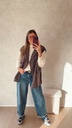 Veste s/m carreaux bordeaux