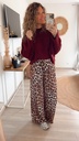 Pull Irène bordeaux