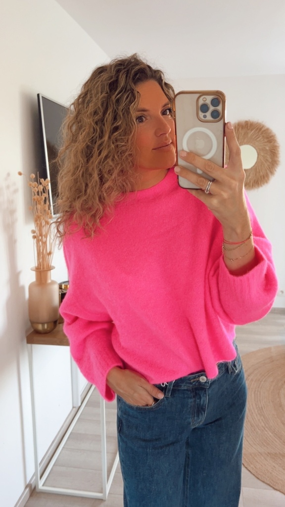 Pull Irène rose 