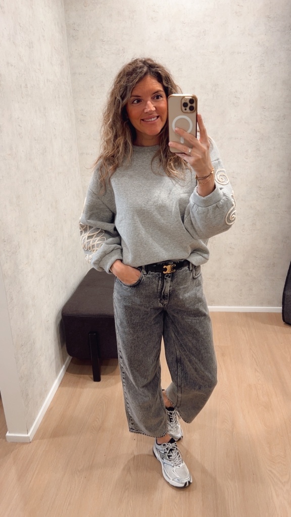 Sweat Brode gris 