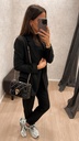 Pantalon droit taille haute noir