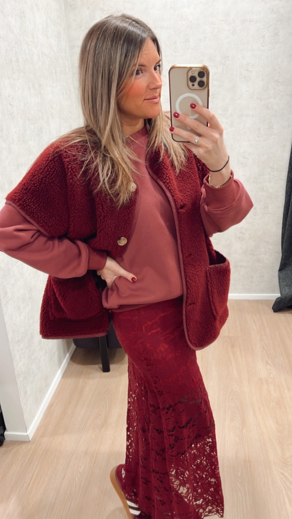 Gilet POP bordeau
