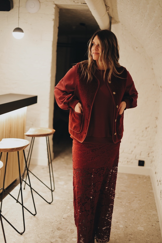 Gilet bordeaux Aura
