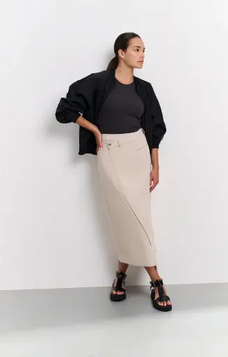Jupe fente beige Yaya 