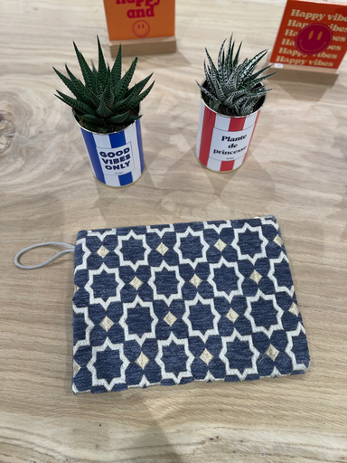 Pochette Ibiza bleu jeans grise 