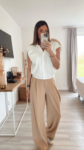 Pantalon beige Yaya