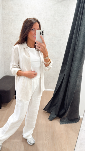 Chemise lin beige Aimée The Label 