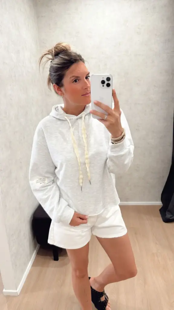 Sweat à capuche LIKA gris