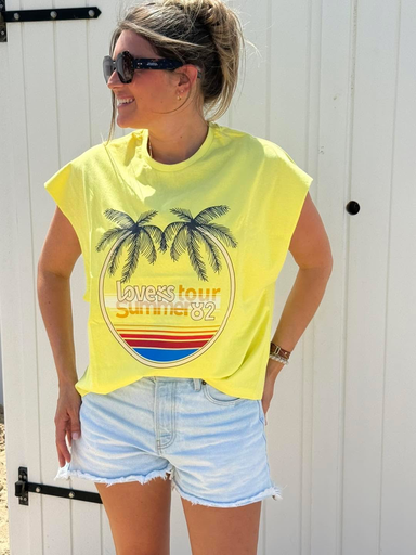 Débardeur oversize yellow Lovers Bay Club